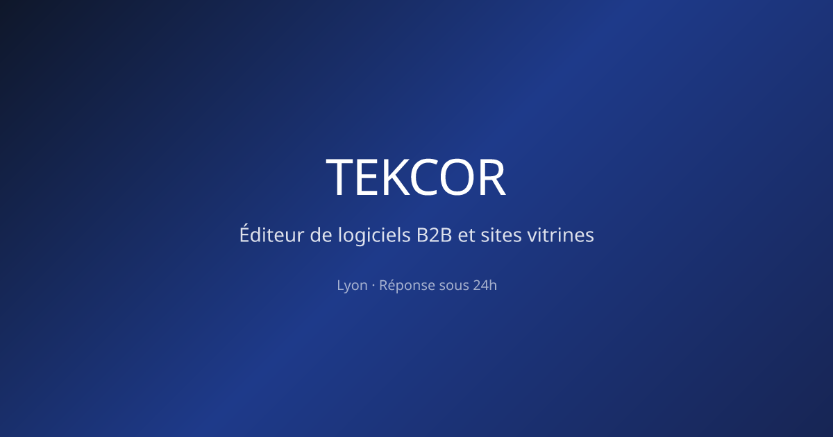 Nos Produits - TEKCOR